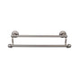 Top Knobs - Edwardian Bath Towel Bar 24 Inch Double - Plain Bplate Antique Pewter - Antique Pewter