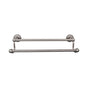 Top Knobs - Edwardian Bath Towel Bar 24 In. Double - Rope Backplate Antique Pewter - Antique Pewter