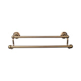 Top Knobs - Edwardian Bath Towel Bar 24 Inch Double - Hex Backplate German Bronze - German Bronze