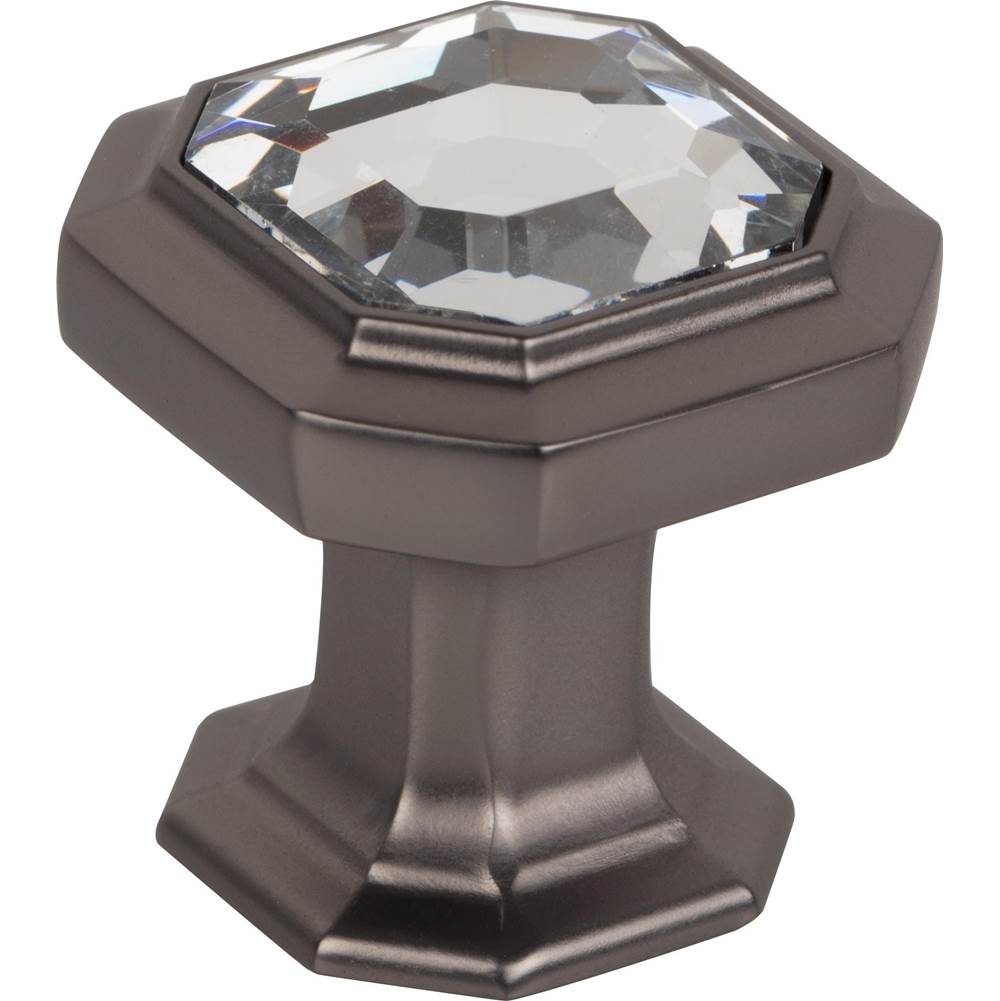 Crystal Emerald Knob 1 1/8 Inch Ash Gray