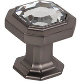 Crystal Emerald Knob 1 1/8 Inch Ash Gray