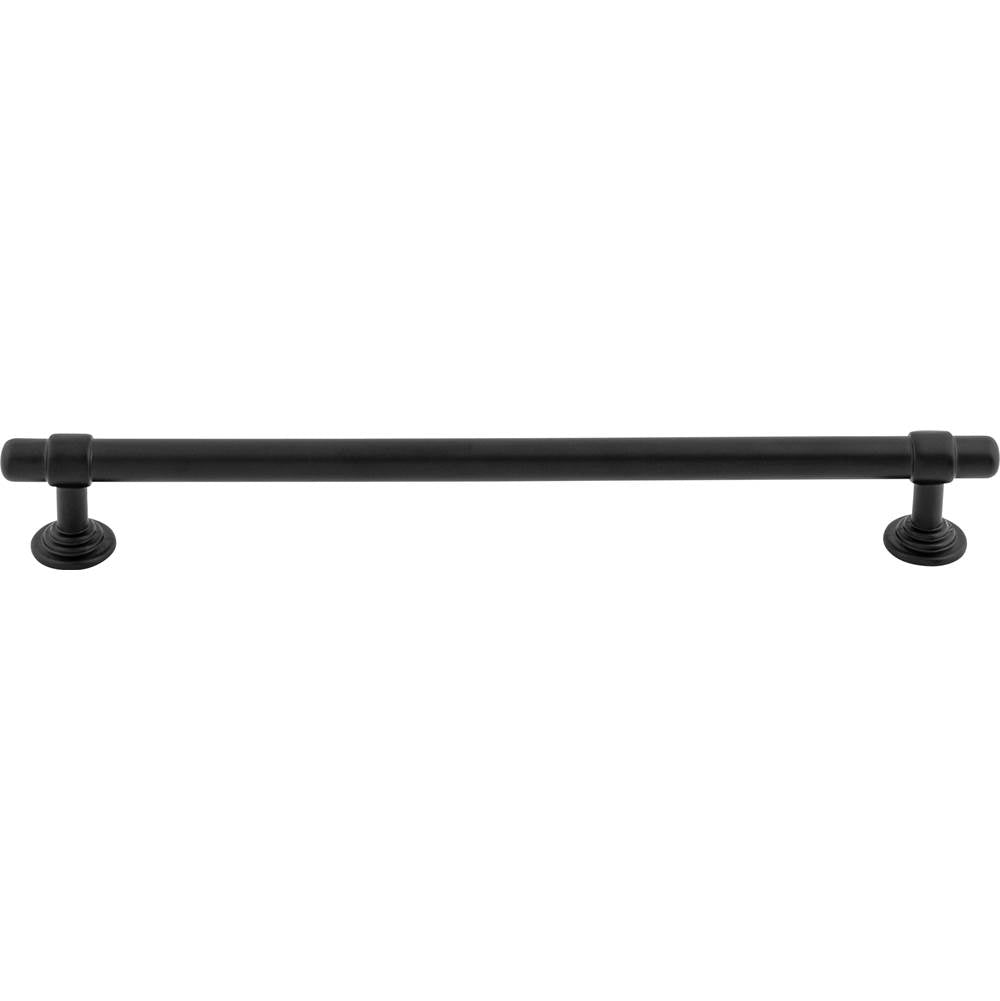 Top Knobs - Ellis Pull 8 13/16 Inch (c-c) Flat Black - Flat Black