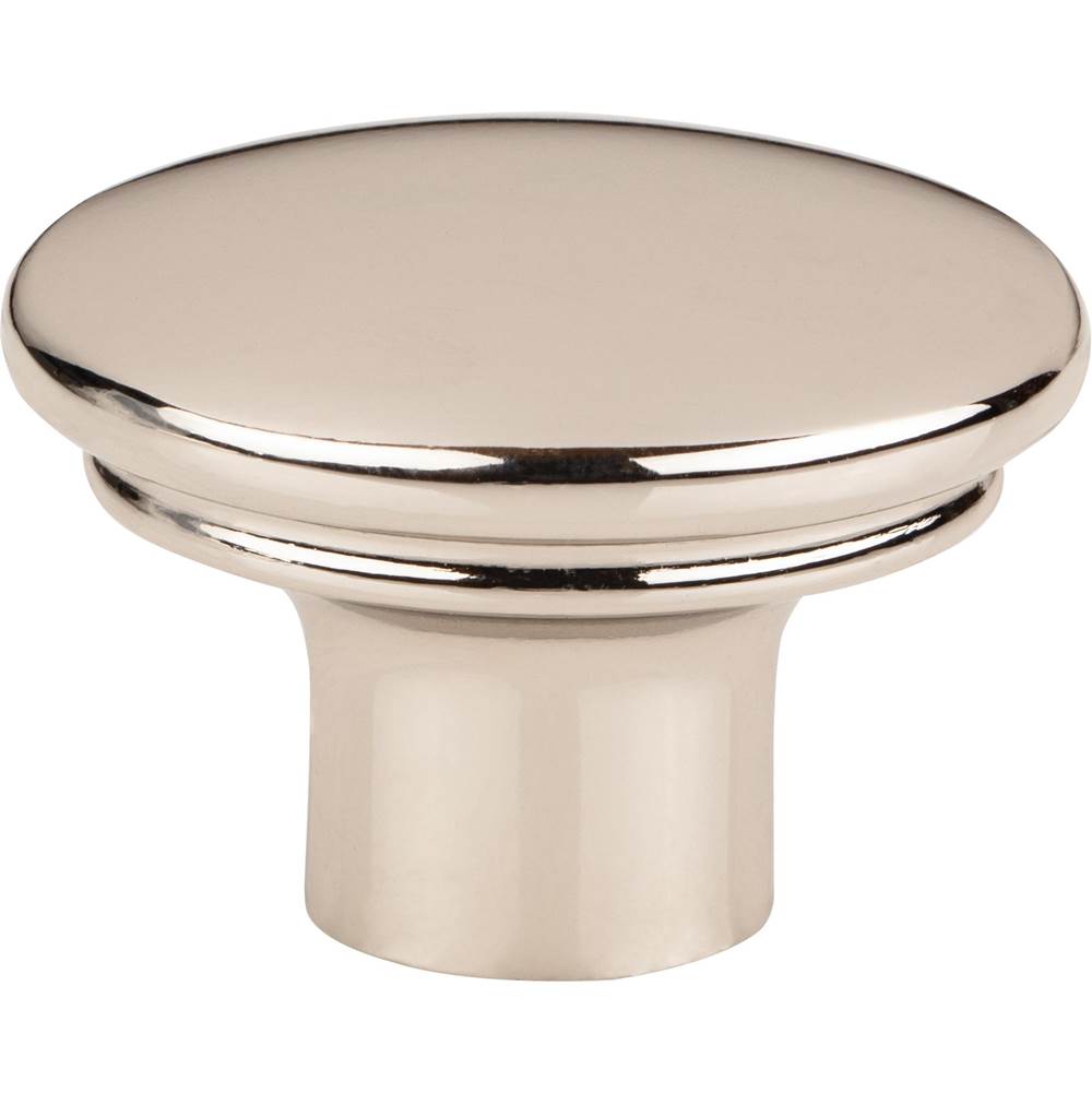 Top Knobs - Julian Oval Knob 1 3/8 Inch Polished Nickel - Polished Nickel