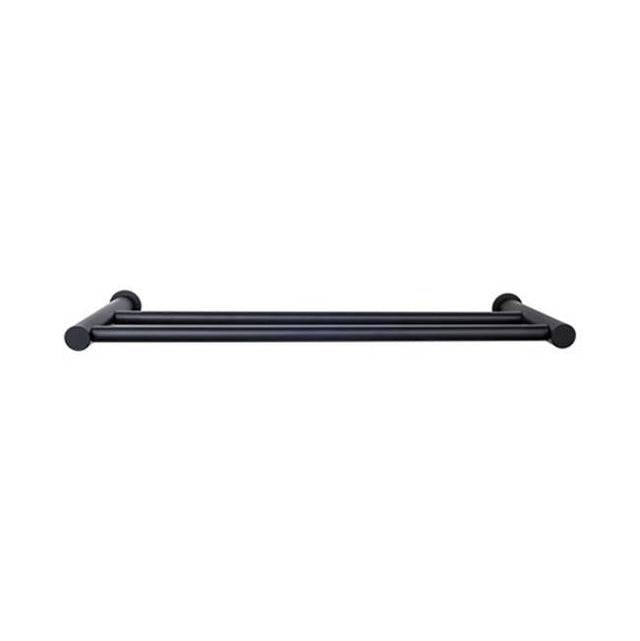 Top Knobs - Hopewell Bath Towel Bar 30 Inch Double Flat Black - Flat Black