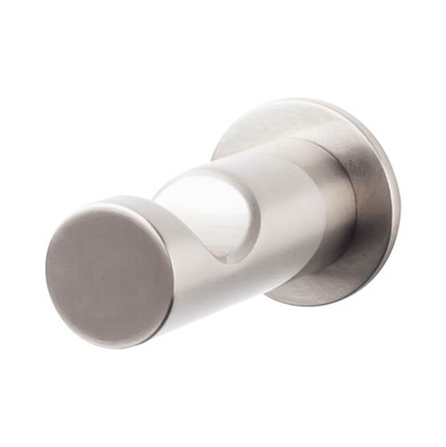 Top Knobs - Hopewell Bath Single Hook  Brushed Satin Nickel - Brushed Satin Nickel