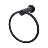 Top Knobs - Hopewell Bath Ring  Flat Black - Flat Black