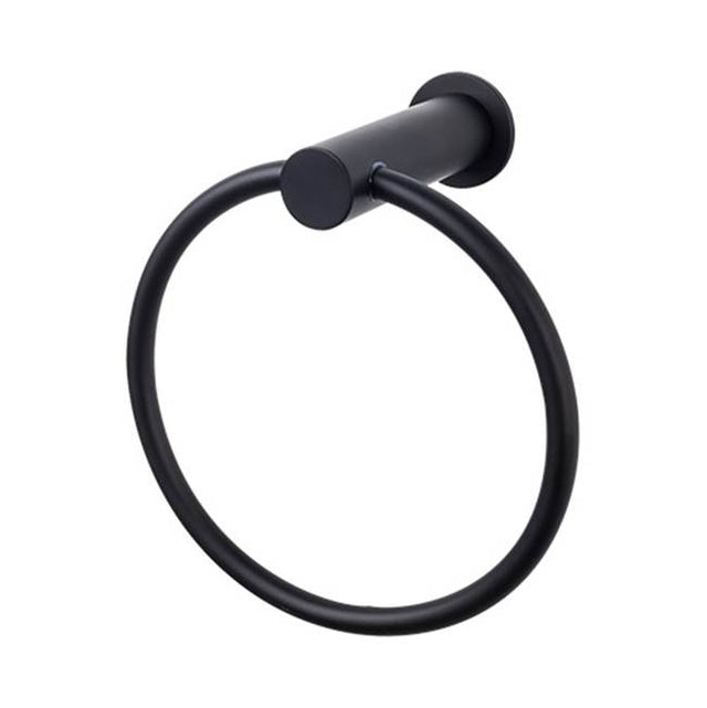 Top Knobs - Hopewell Bath Ring  Flat Black - Flat Black
