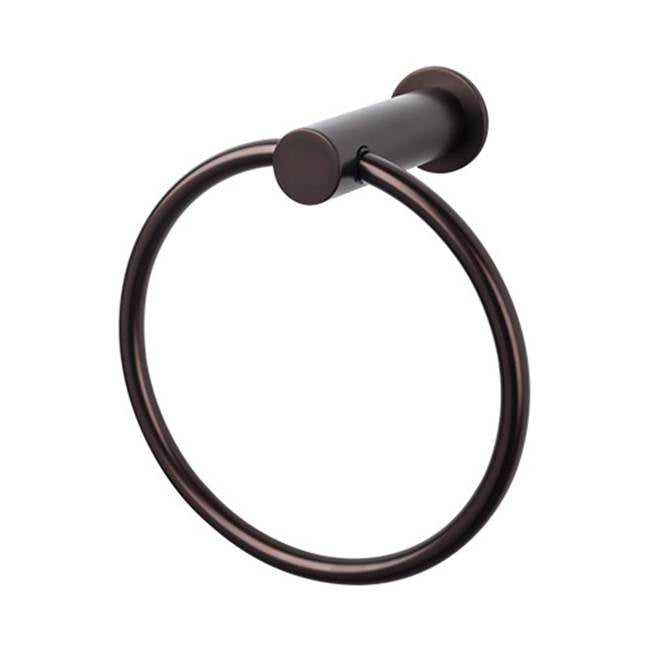 Top Knobs - Hopewell Bath Ring  Oil Rubbed Bronze - Oil Rubbed Bronze
