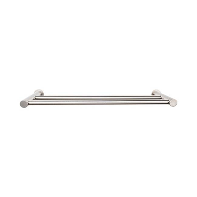 Top Knobs - Hopewell Bath Towel Bar 18 Inch Double Brushed Satin Nickel - Brushed Satin Nickel