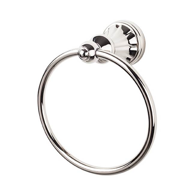 Top Knobs - Hudson Bath Ring  Polished Nickel - Polished Nickel