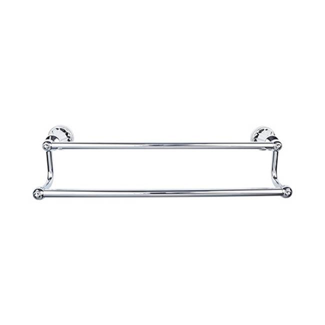 Top Knobs - Hudson Bath Towel Bar 18 Inch Double Polished Chrome - Polished Chrome