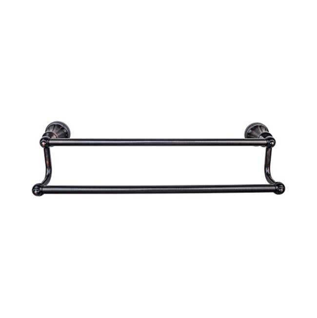 Top Knobs - Hudson Bath Towel Bar 18 Inch Double Tuscan Bronze - Tuscan Bronze