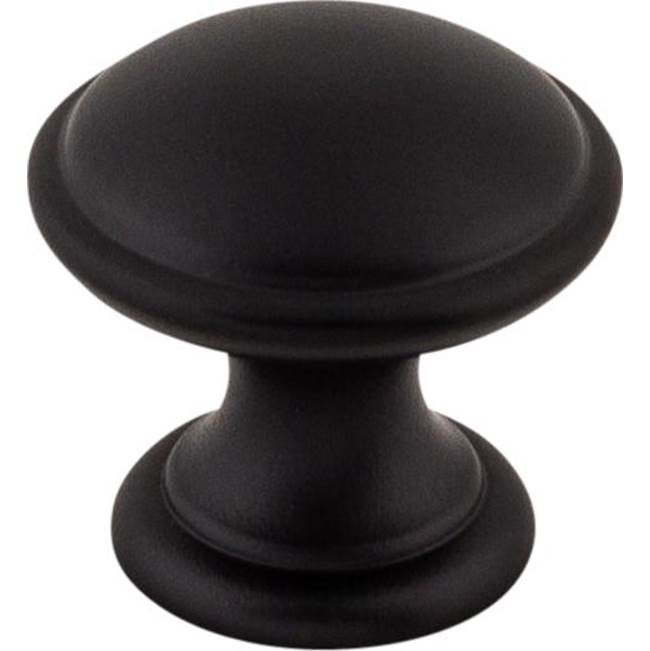 Top Knobs - Rounded Knob 1 1/4 Inch Flat Black - Flat Black