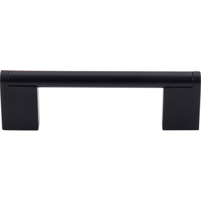 Top Knobs - Princetonian Bar Pull 3 3/4 Inch (c-c) Flat Black - Flat Black
