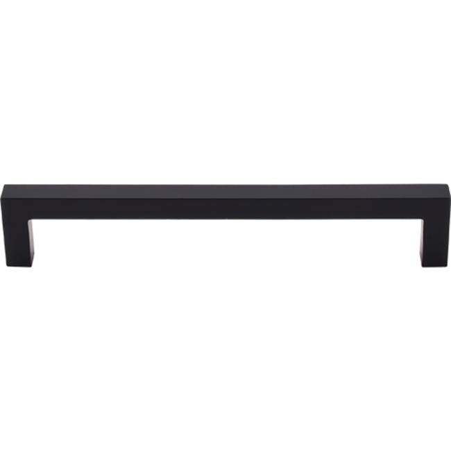 Top Knobs - Square Bar Pull 6 5/16 Inch (c-c) Flat Black - Flat Black