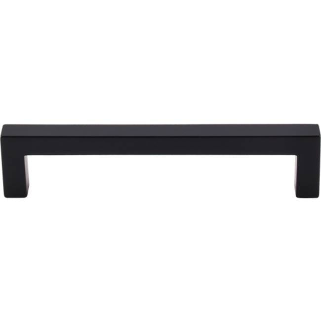 Top Knobs - Square Bar Pull 5 1/16 Inch (c-c) Flat Black - Flat Black