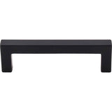 Top Knobs - Square Bar Pull 3 3/4 Inch (c-c) Flat Black - Flat Black