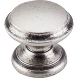 Top Knobs - Flat Top Knob 1 3/8 Inch Pewter Antique - Pewter Antique