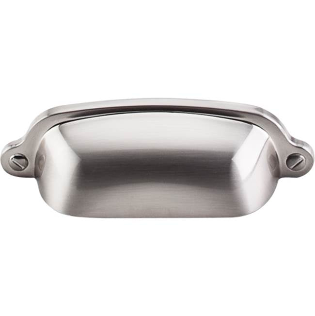 Top Knobs - Charlotte Cup Pull 2 9/16 Inch (c-c) Brushed Satin Nickel - Brushed Satin Nickel