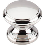 Top Knobs - Flat Top Knob 1 3/8 Inch Polished Nickel - Polished Nickel
