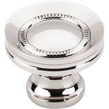 Top Knobs - Button Faced Knob 1 1/4 Inch Polished Nickel - Polished Nickel
