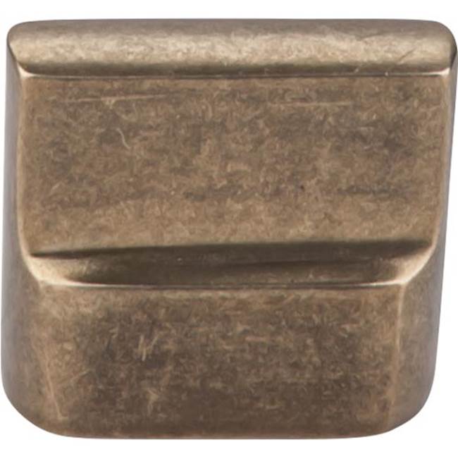 Top Knobs - Aspen Flat Sided Knob 7/8 Inch (c-c) Light Bronze - Light Bronze