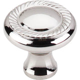 Top Knobs - Swirl Cut Knob 1 1/4 Inch Polished Nickel - Polished Nickel