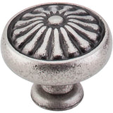 Top Knobs - Flower Knob 1 1/4 Inch Pewter Antique - Pewter Antique