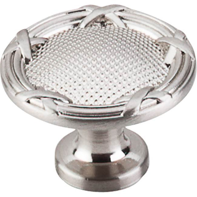 Top Knobs - Ribbon and Reed Knob 1 1/4 Inch Brushed Satin Nickel - Brushed Satin Nickel