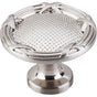 Top Knobs - Ribbon and Reed Knob 1 1/4 Inch Brushed Satin Nickel - Brushed Satin Nickel