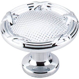 Top Knobs - Ribbon and Reed Knob 1 1/4 Inch Polished Chrome - Polished Chrome