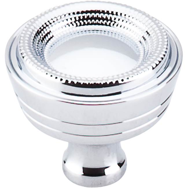 Top Knobs - Beaded Knob 1 5/16 Inch Polished Chrome - Polished Chrome