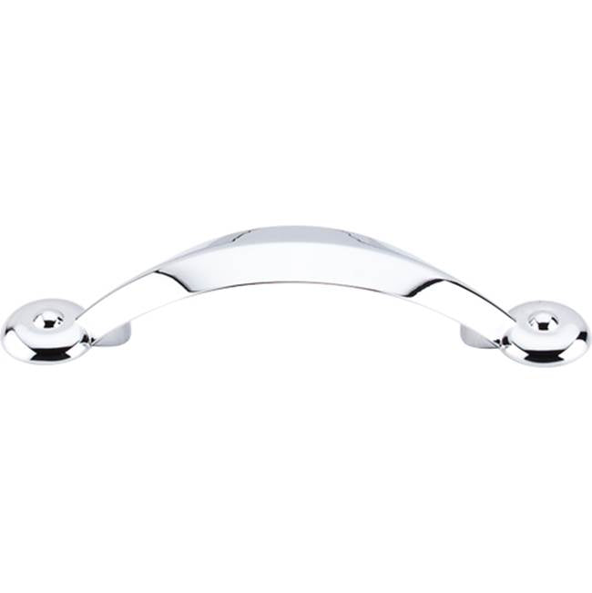 Top Knobs - Angle Pull 3 Inch (c-c) Polished Chrome - Polished Chrome