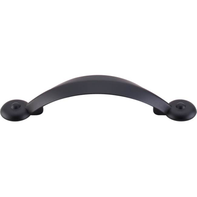 Top Knobs - Angle Pull 3 Inch (c-c) Flat Black - Flat Black