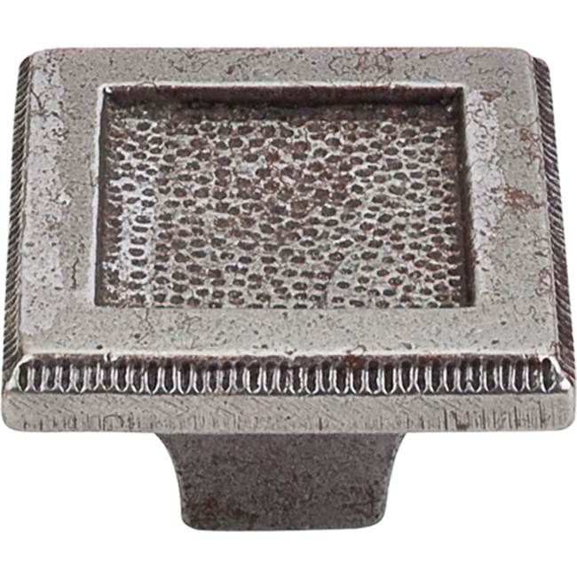 Top Knobs - Square Inset Knob 2 Inch Cast Iron - Cast Iron