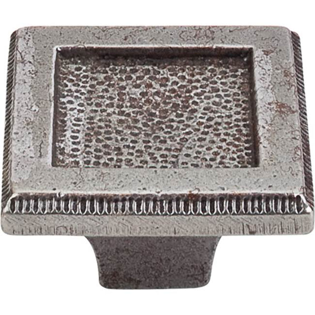 Top Knobs - Square Inset Knob 2 Inch Cast Iron - Cast Iron
