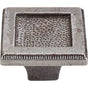 Top Knobs - Square Inset Knob 2 Inch Cast Iron - Cast Iron