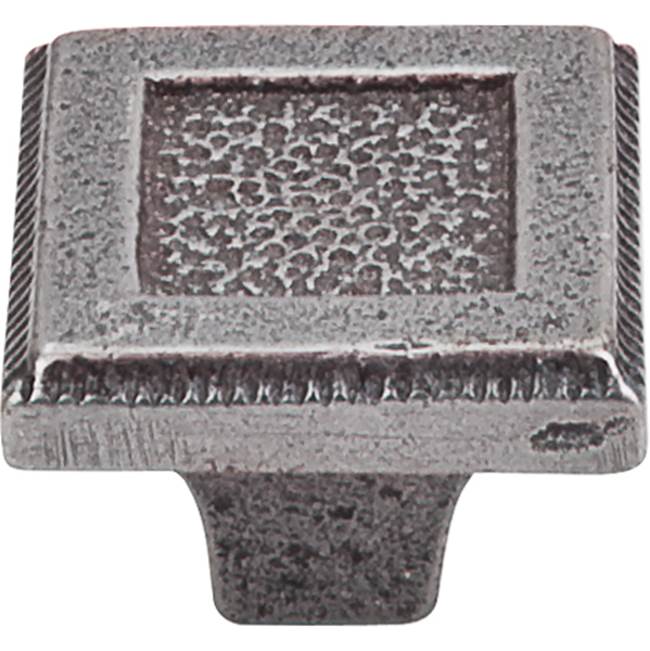 Top Knobs - Square Inset Knob 1 5/16 Inch Cast Iron - Cast Iron