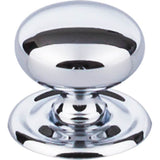 Top Knobs - Victoria Knob 1 1/4 Inch w/Backplate Polished Chrome - Polished Chrome