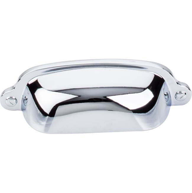 Top Knobs - Charlotte Cup Pull 2 9/16 Inch (c-c) Polished Chrome - Polished Chrome