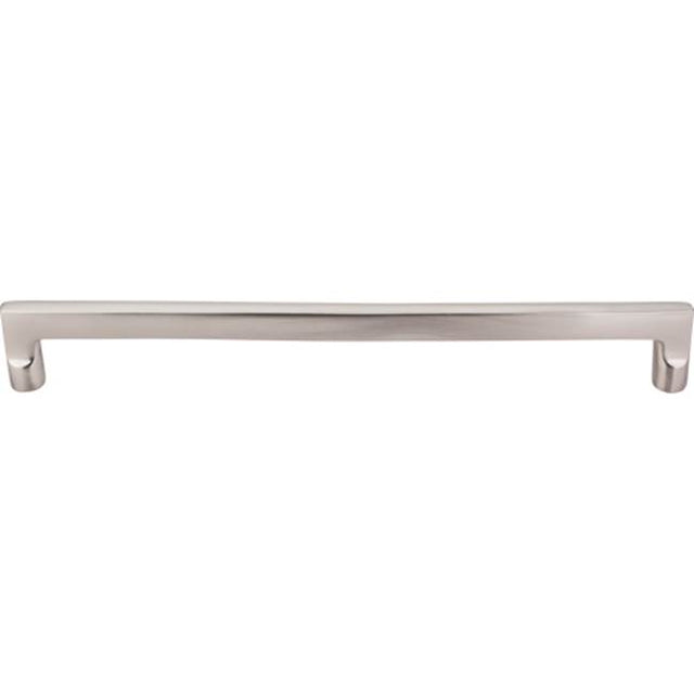 Top Knobs - Aspen II Flat Sided Pull 12 Inch (c-c) Brushed Satin Nickel - Brushed Satin Nickel