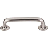 Top Knobs - Aspen II Rounded Pull 4 Inch (c-c) Brushed Satin Nickel - Brushed Satin Nickel