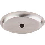 Top Knobs - Aspen II Oval Backplate 1 1/2 Inch Brushed Satin Nickel - Brushed Satin Nickel