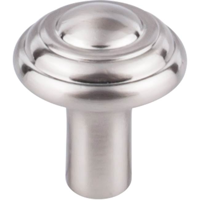 Top Knobs - Aspen II Button Knob 1 1/4 Inch Brushed Satin Nickel - Brushed Satin Nickel