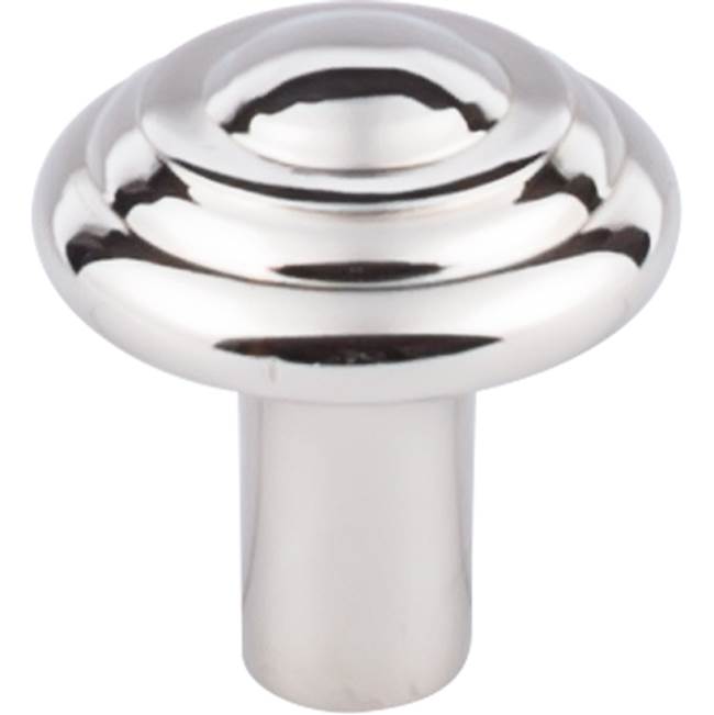 Top Knobs - Aspen II Button Knob 1 1/4 Inch Polished Nickel - Polished Nickel