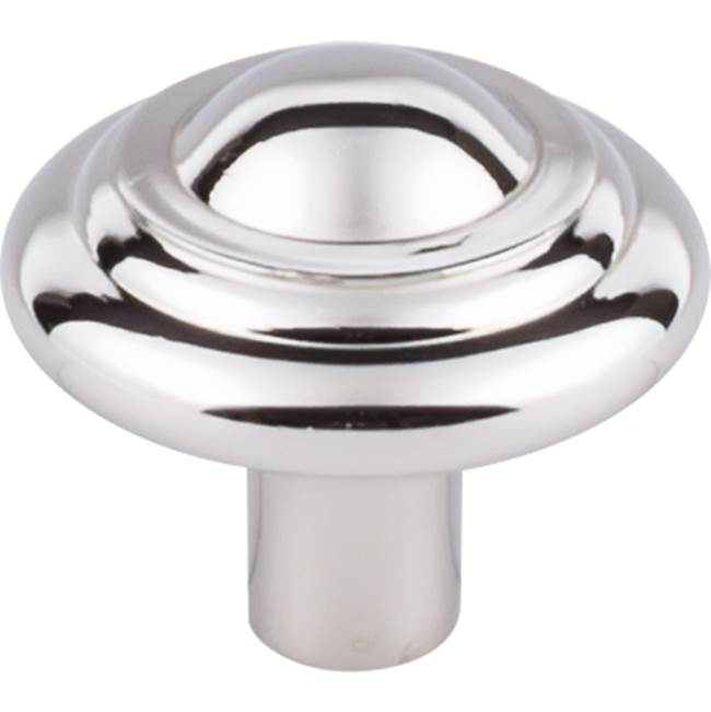 Top Knobs - Aspen II Button Knob 1 3/4 Inch Polished Nickel - Polished Nickel