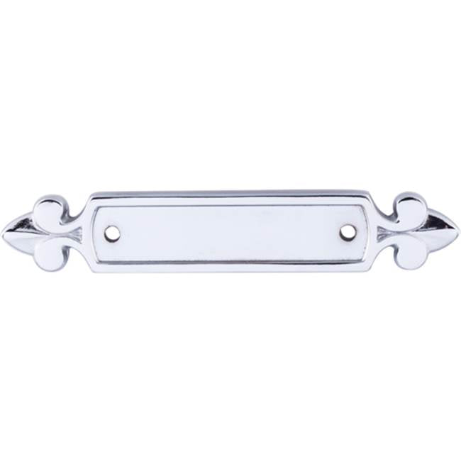 Top Knobs - Dover Backplate 2 1/2 Inch (c-c) Polished Chrome - Polished Chrome