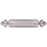 Top Knobs - Dover Backplate 2 1/2 Inch (c-c) Brushed Satin Nickel - Brushed Satin Nickel
