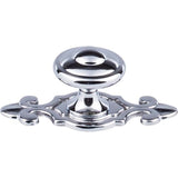 Top Knobs - Canterbury Knob 1 1/4 Inch w/Backplate Polished Chrome - Polished Chrome