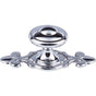 Top Knobs - Canterbury Knob 1 1/4 Inch w/Backplate Polished Chrome - Polished Chrome